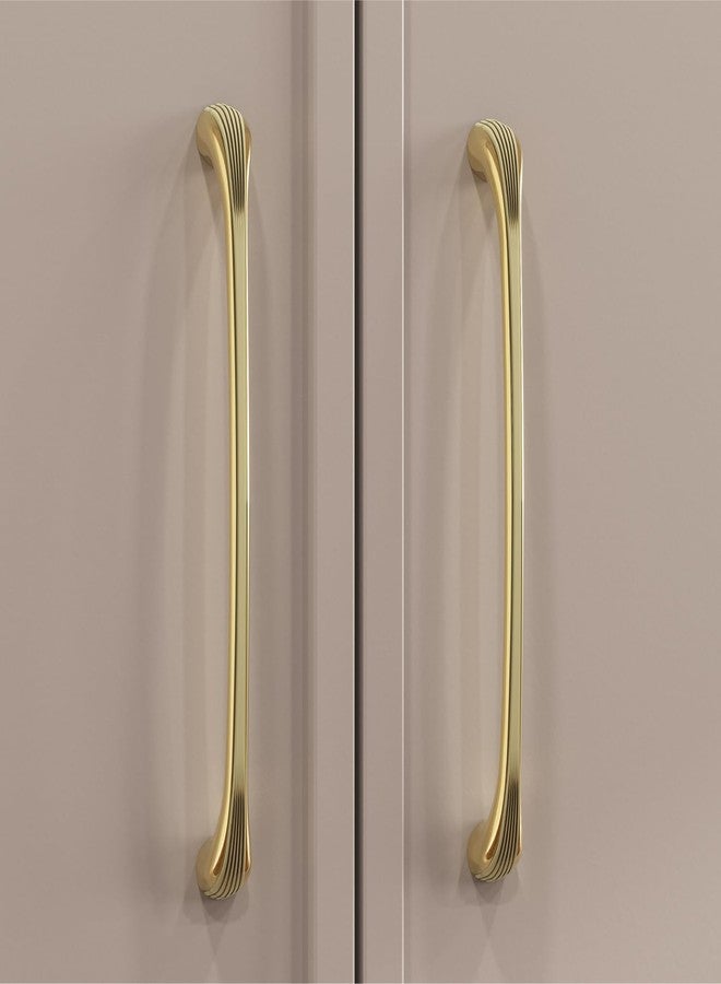 LAPO 2 Piece Drawer Handle for Kitchen, Cabinet Pull Handle for Cupboard Drawers, Wardrobe Handle, Long Pull Handle (12 Inch, Antique-Gold, Pack of 2) - Image 1